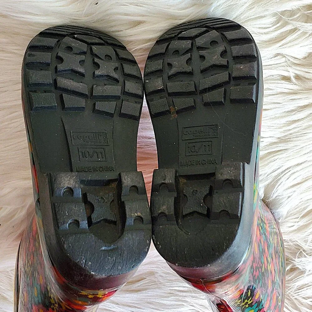 Capelli Of New York Floral Kids Rain Boots Size 10/11